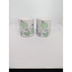 VTG Potpourri Press Jolies Fluers Stoneware Candle Holder Set NIB‎ *3 For $12*